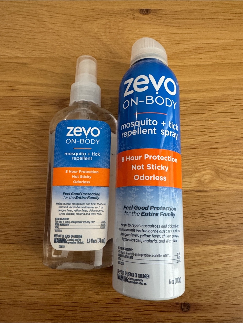 LOT x2 ZEVO On-Body Mosquito + Tick Repellent bundle